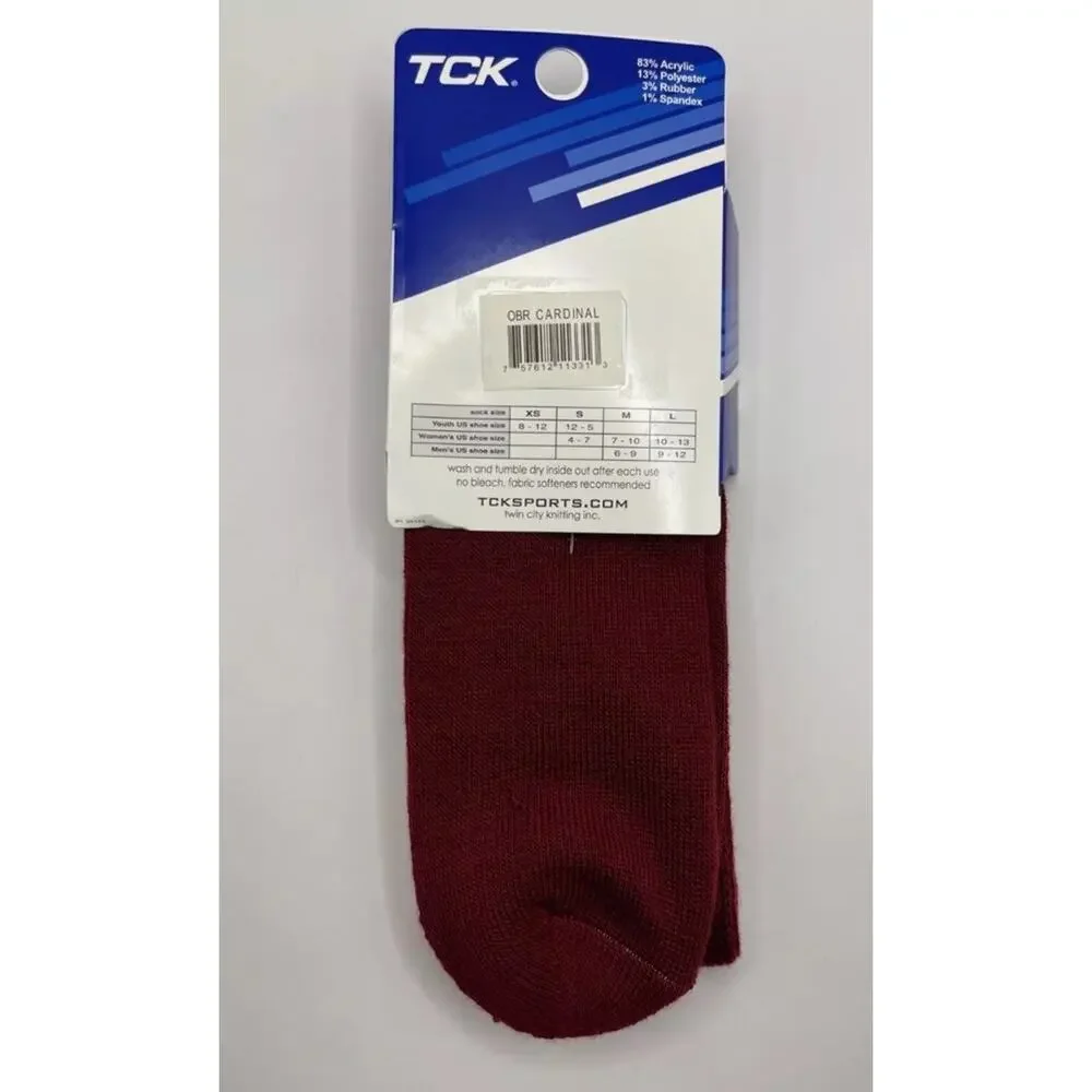 TCK Multisport Cardinal Red Socks Size Med - New Womens Size 7-10 Men’s Size 6-9